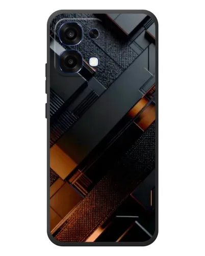 Чехол для OPPO A6 Pro с картинкой «Черные геометрические блоки»