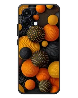 Чехол для OPPO A6 Pro с картинкой «Объемные оранжевые сферы»