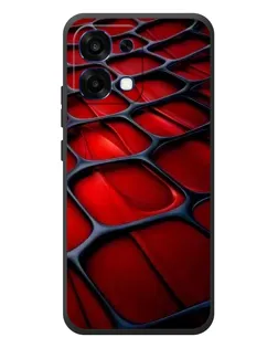 Чехол для OPPO A6 Pro с картинкой «Красная глянцевая сетка»