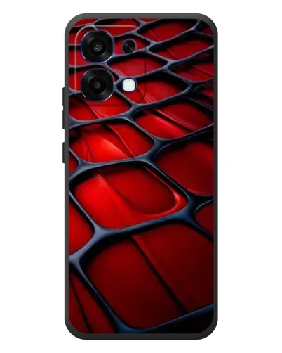 Чехол для OPPO A6 Pro с картинкой «Красная глянцевая сетка»