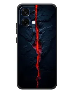 Чехол для OPPO A6 Pro с картинкой «Kрасная лавовая трещина»