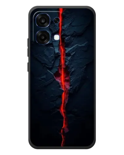 Чехол для OPPO A6 Pro с картинкой «Kрасная лавовая трещина»