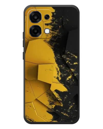 Чехол для OPPO A6 Pro с картинкой «Золотые осколки геометрии»