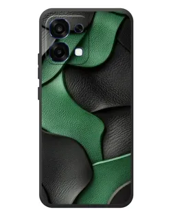 Чехол для OPPO A6 Pro с картинкой «Зеленые кожаные волны»