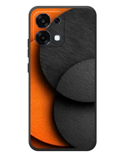 Чехол для OPPO A6 Pro с картинкой «Геометрия оранжевых кругов»