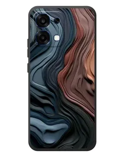 Чехол для OPPO A6 Pro с картинкой «Цветные волны каньона»