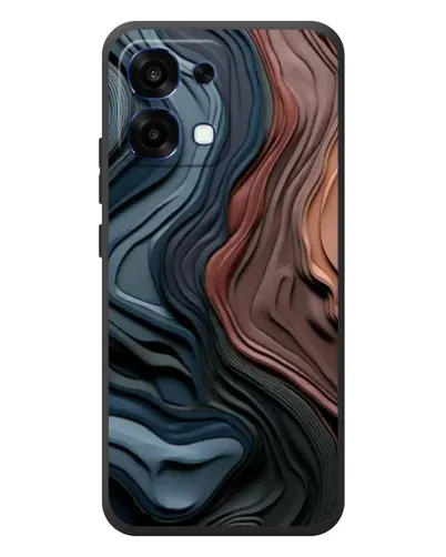 Чехол для OPPO A6 Pro с картинкой «Цветные волны каньона»