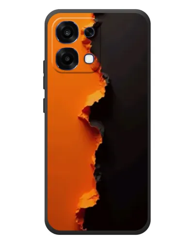 Чехол для OPPO A6 Pro с картинкой «Оранжевый разлом»