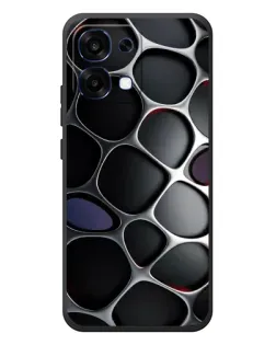 Чехол для OPPO A6 Pro с картинкой «Объемная темная решетка»