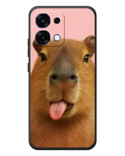 Чехол для OPPO A6 Pro с картинкой «Капибара с языком»
