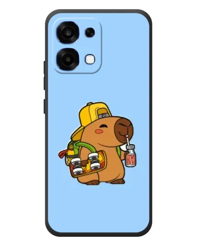 Чехол для OPPO A6 Pro с картинкой «Капибара на скейте»