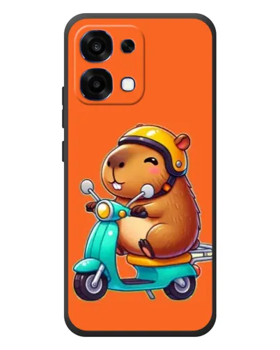 Чехол для OPPO A6 Pro с картинкой «Капибара на скутере»