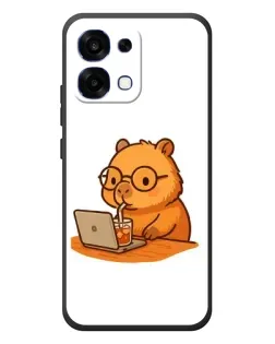 Чехол для OPPO A6 Pro с картинкой «Капибара с ноутбуком» Чехол для OPPO A6 Pro с картинкой «Капибара с ноутбуком»