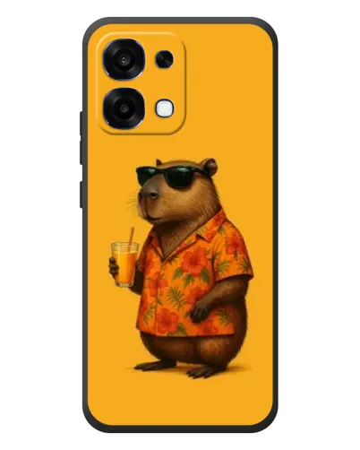 Чехол для OPPO A6 Pro с картинкой «Капибара на отдыхе»