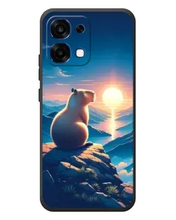 Чехол для OPPO A6 Pro с картинкой «Закат солнца с капибарой» Чехол для OPPO A6 Pro с картинкой «Закат солнца с капибарой»