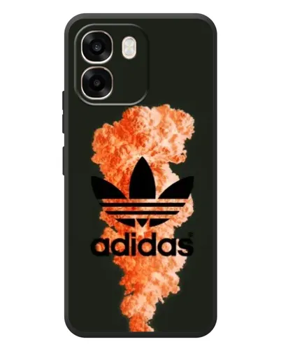 Чохол для OPPO A6 з картинкою «Помаранчевий дим Adidas»