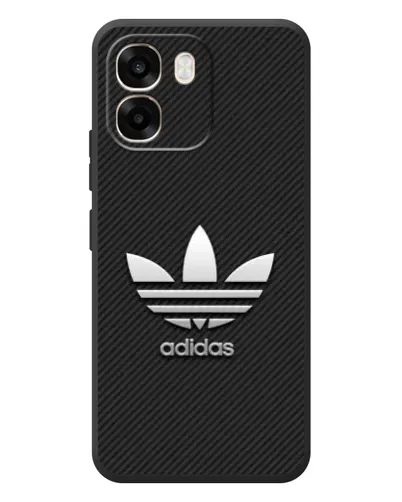 Чохол для OPPO A6 з картинкою «Adidas Карбонова текстура»