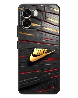 Чохол для OPPO A6 з картинкою «Золотий Nike на металі»