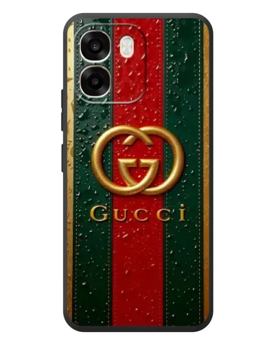 Чохол для OPPO A6 з картинкою «Gucci — фірмова смуга та золото» Чохол для OPPO A6 з картинкою «Gucci — фірмова смуга та золото»