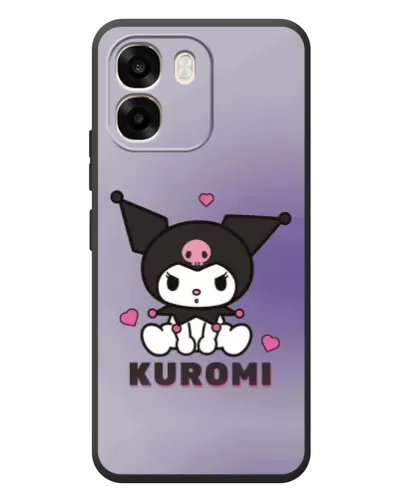 Чехол для OPPO A6 с картинкой «Kuromi — фиолетовый арт»