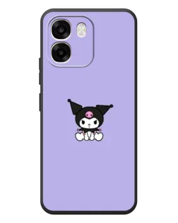 Чехол для OPPO A6 с картинкой «Kuromi — фиолетовый минимализм»