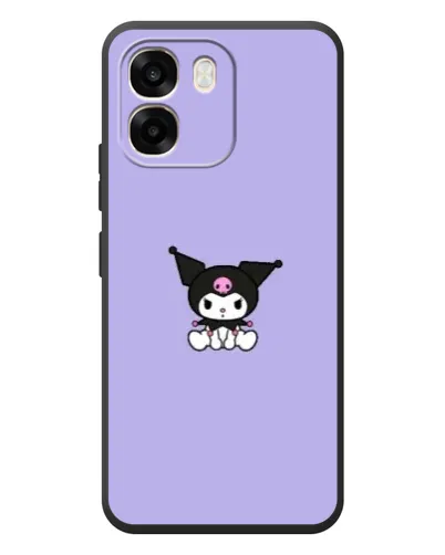Чехол для OPPO A6 с картинкой «Kuromi — фиолетовый минимализм»