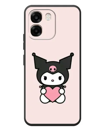 Чехол для OPPO A6 с картинкой «Kuromi и сердце»