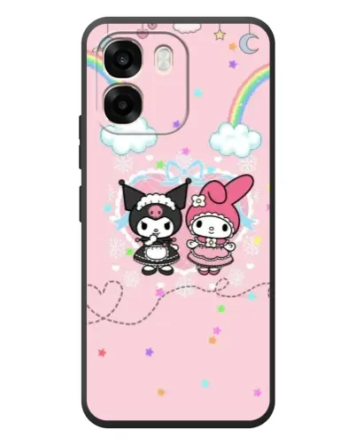 Чехол для OPPO A6 с картинкой «My Melody и Kuromi»
