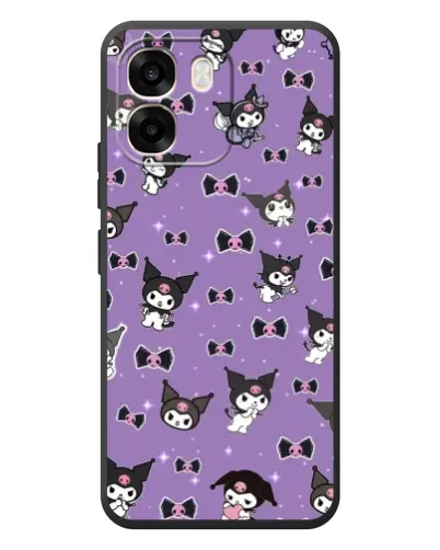 Чехол для OPPO A6 с картинкой «Kuromi — паттерн»