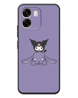 Чехол для OPPO A6 с картинкой «Kuromi на лиловом фоне»