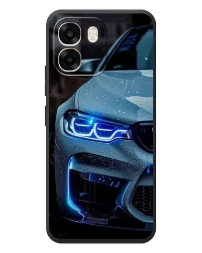Чохол для OPPO A6 з картинкою «Погляд BMW з синіми фарами»