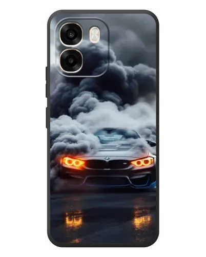 Чохол для OPPO A6 з картинкою «BMW у диму»