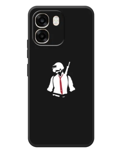 Чохол для OPPO A6 з картинкою «PUBG — силует воїна»