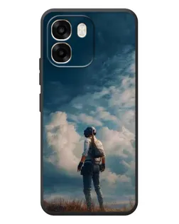 Чохол для OPPO A6 з картинкою «Герой PUBG на скелі»