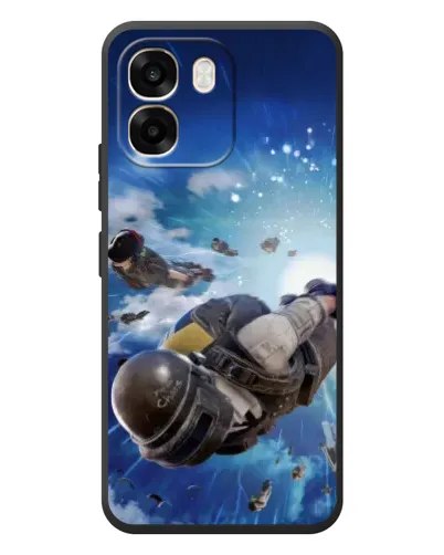 Чохол для OPPO A6 з картинкою «Десант PUBG — стрибок»