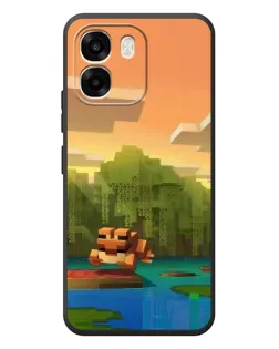 Чохол для OPPO A6 з картинкою «Майнкрафт захід сонця»