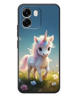 Чехол для OPPO A6 с картинкой «Единорог на поляне»