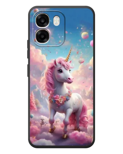 Чехол для OPPO A6 с картинкой «Единорог среди облаков»