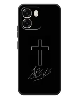 Чехол для OPPO A6 с картинкой «Графический крест Jesus»