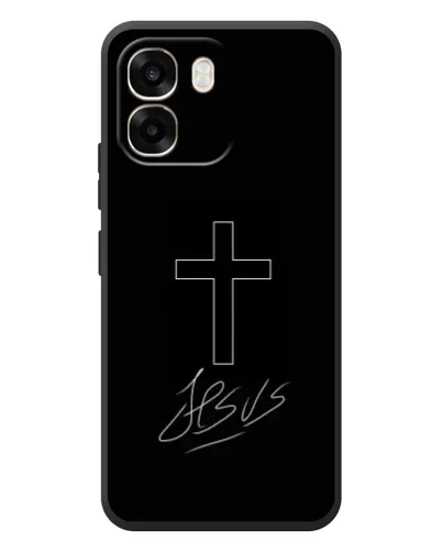 Чехол для OPPO A6 с картинкой «Графический крест Jesus» Чехол для OPPO A6 с картинкой «Графический крест Jesus»