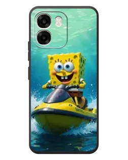 Чехол для OPPO A6 с картинкой «Спанч Боб на гидроцикле»