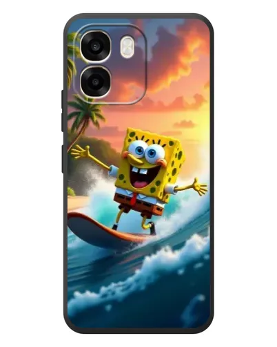 Чехол для OPPO A6 с картинкой «Губка Боб серфингист» Чехол для OPPO A6 с картинкой «Губка Боб серфингист»