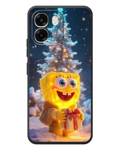 Чехол для OPPO A6 с картинкой «Рождественский Спанч Боб» Чехол для OPPO A6 с картинкой «Рождественский Спанч Боб»