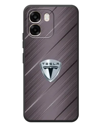 Чохол для OPPO A6 з картинкою «Металева текстура Tesla»