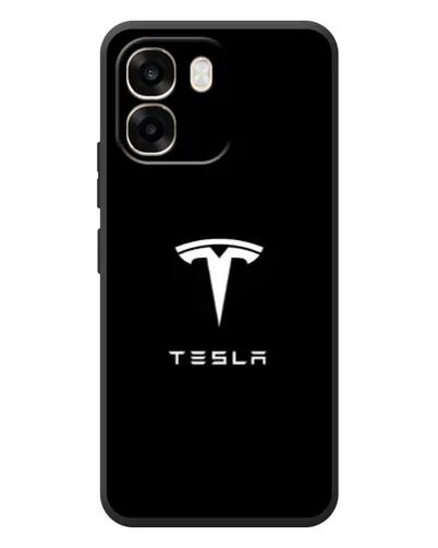 Чохол для OPPO A6 з картинкою «Tesla White Logo»