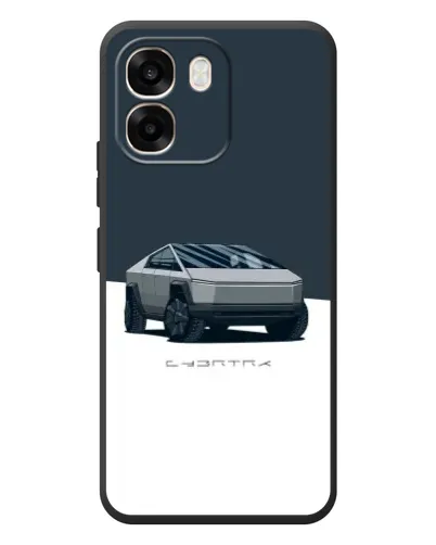 Чохол для OPPO A6 з картинкою «Сріблястий Cybertruck Tesla»