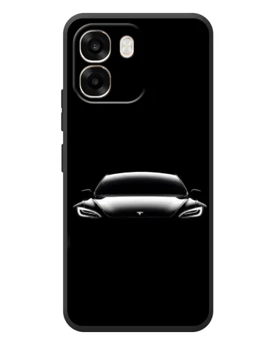 Чохол для OPPO A6 з картинкою «Фари Tesla Night»