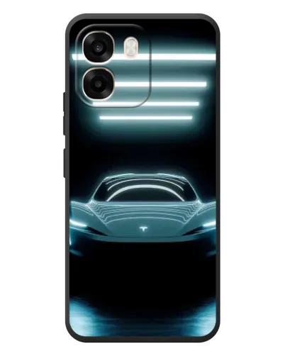 Чохол для OPPO A6 з картинкою «Tesla в неоні»
