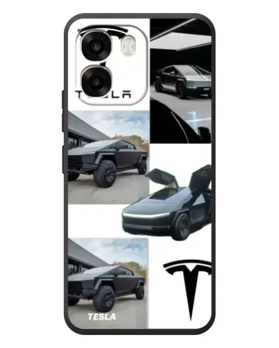 Чохол для OPPO A6 з картинкою «Колаж Cybertruck Tesla»