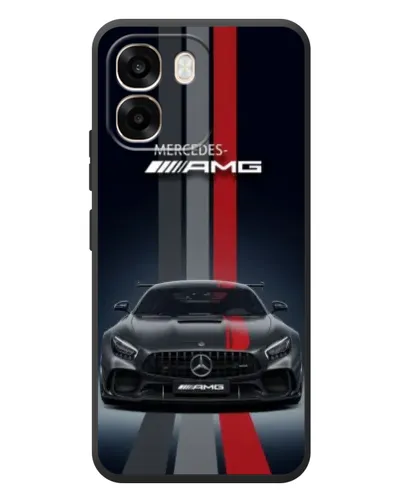 Чохол для OPPO A6 з картинкою «Mercedes — білий карбон»